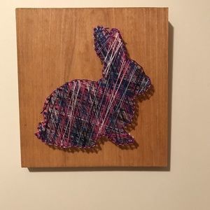 Handmade stringart bunny